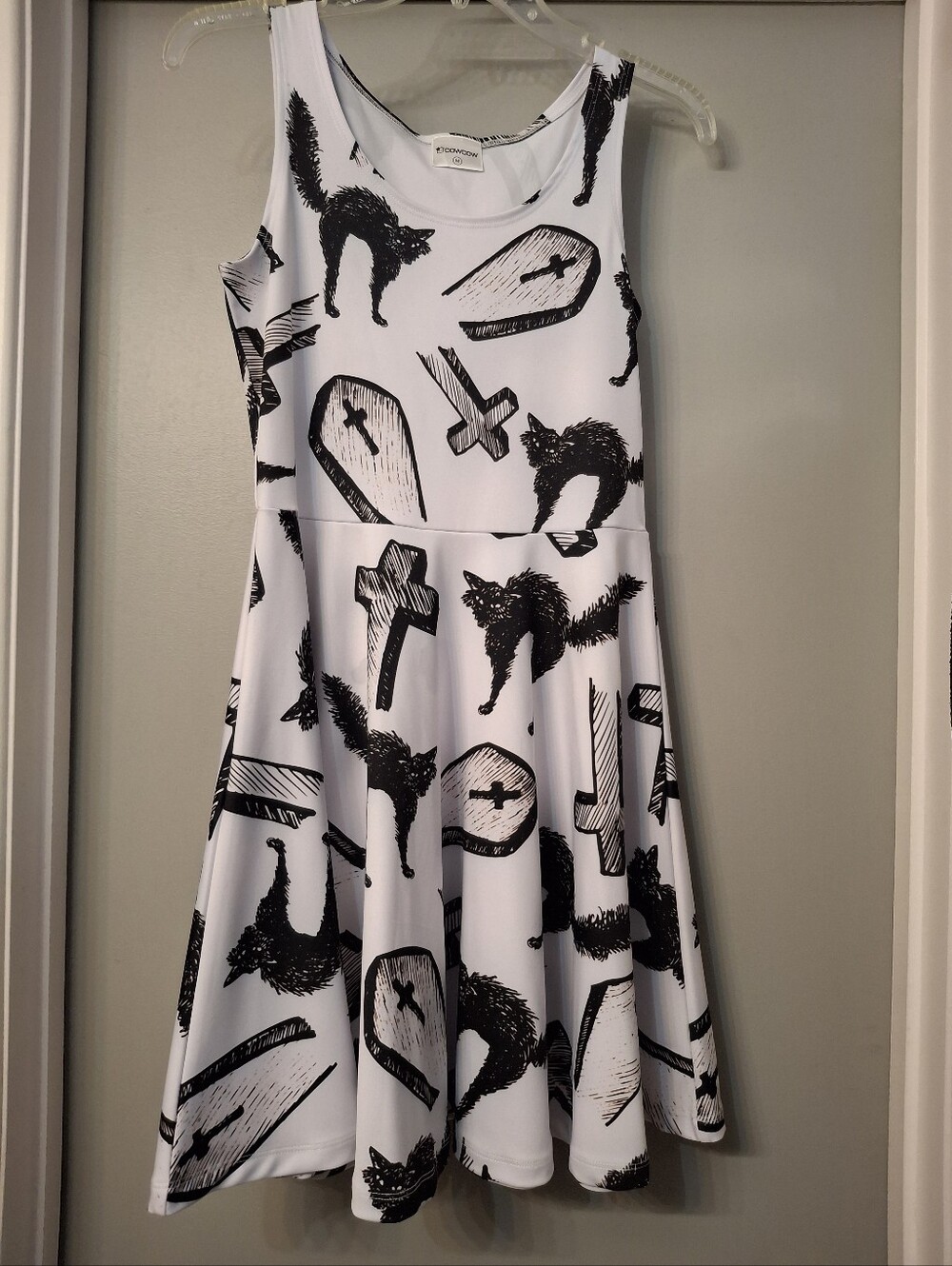 Halloween Cats Coffins Crosses Dress